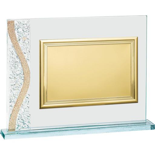 Placa Cristal Murano con Placa Dorada [1]