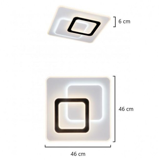 Plafón Led 40w Loria Blanco y Negro [4]