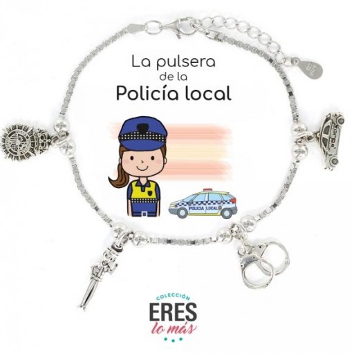 Pulsera de la POLICIA LOCAL en Plata de 925