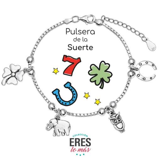 PULSERA  DE LA SUERTE PLATA DE LEY 925