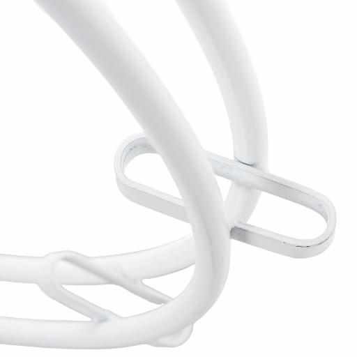 Reloj Pared Metal blanco con mimbre y madera blanca de 64 cm [4]