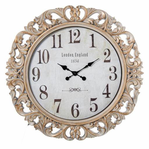 Reloj Pared Melamina dorada calada de  68 cm