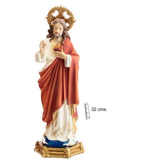 Cristo Sagrado Corazón de Jesús 32 cm