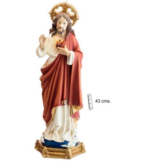 Cristo Sagrado Corazón de Jesús 43 cm