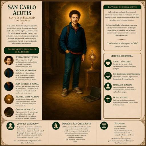 San Carlo Acutis de 5 cm en lata decorada [3]