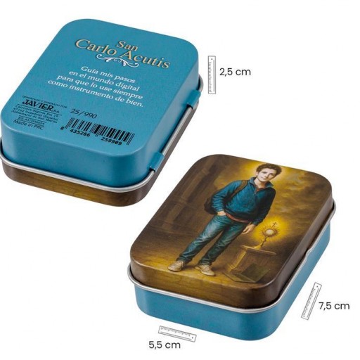 San Carlo Acutis de 5 cm en lata decorada [2]