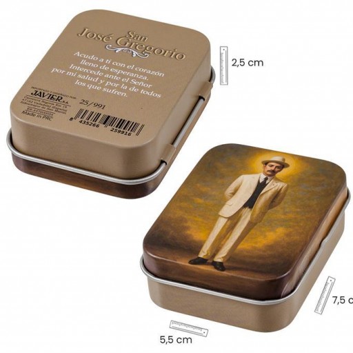 San José Gregorio vestido de Blanco de 5 cm en lata decorada [2]