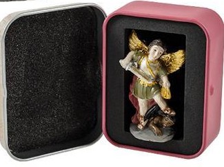 Arcángel San Miguel 5 cm en lata decorada [1]