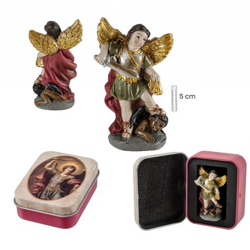 Arcángel San Miguel 5 cm en lata decorada [3]
