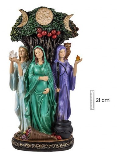 Triple diosa celta en color 20 cm
