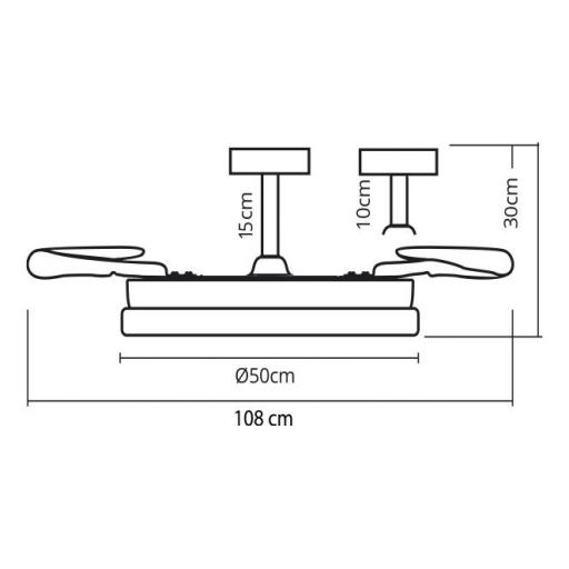 Ventilador Retráctil DC Blanco Apolo [2]