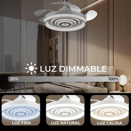 Ventilador Retráctil DC Cascade blanco [2]