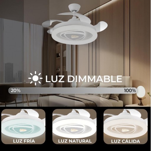 Ventilador Retráctil DC Celestial blanco [3]