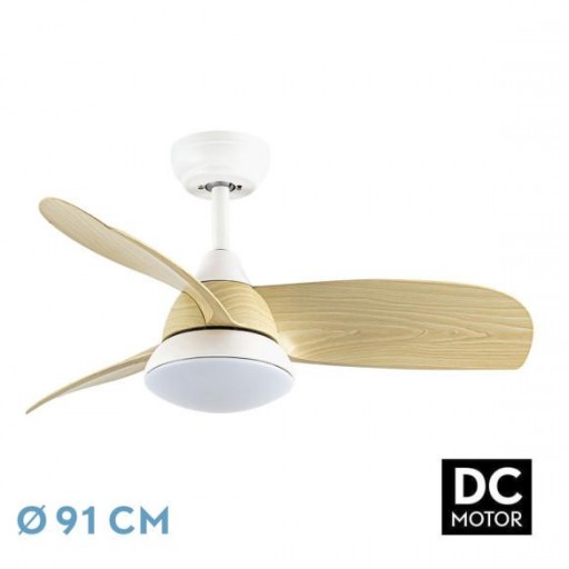 Ventilador DC Atomo Blanco Haya