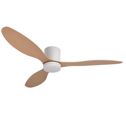 Ventilador Mistral Blanco Madera DC de 130 cm con 48w led