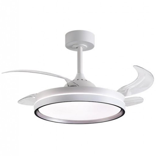 Ventilador DC Akran Blanco Plata