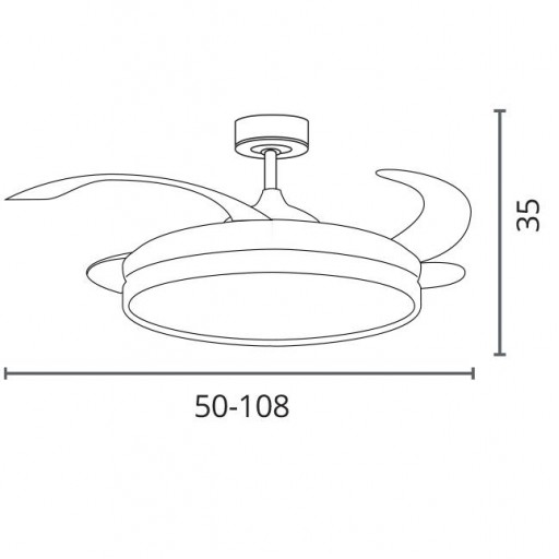 Ventilador DC Akran Blanco  [1]