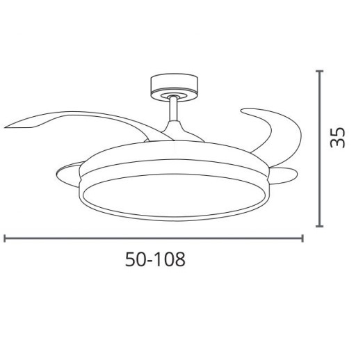 Ventilador DC Akran Blanco Oro [2]