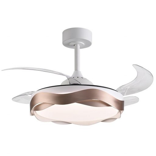 Ventilador DC Ondas Blanco Cobre