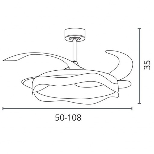 Ventilador DC Ondas Blanco Cobre [1]