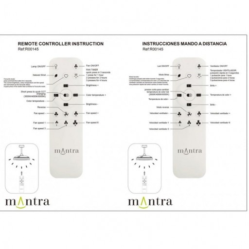 Ventilador Mistral Retráctil Blanco Madera Mini DC [1]