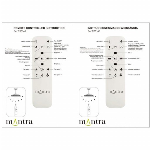 Ventilador Mistral Retráctil Blanco Madera DC [3]