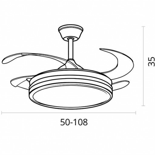 Ventilador Retráctil DC Dune Eco Negro [1]