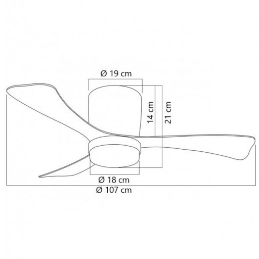 Ventilador Kent DC Blanco con Aspas Madera  [3]