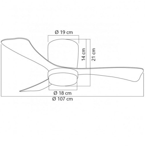 Ventilador Kent DC Negro con Aspas Blancas [4]