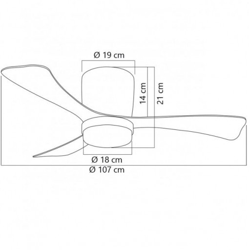 Ventilador Kent DC Blanco con Aspas Blancas [3]