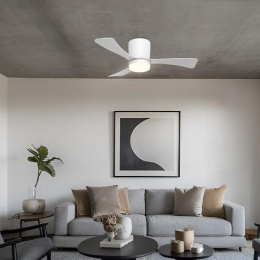 Ventilador Kent DC Blanco con Aspas Blancas [1]