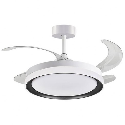 Ventilador Retráctil DC Kigali blanco negro Mini