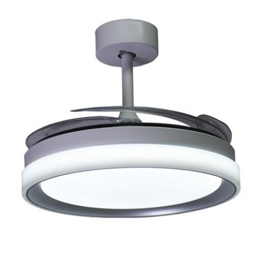 Ventilador Retráctil DC Kigali blanco PLATA Mini [2]