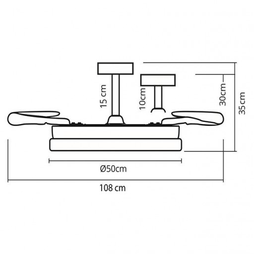 Ventilador Retráctil DC Kioto blanco [1]