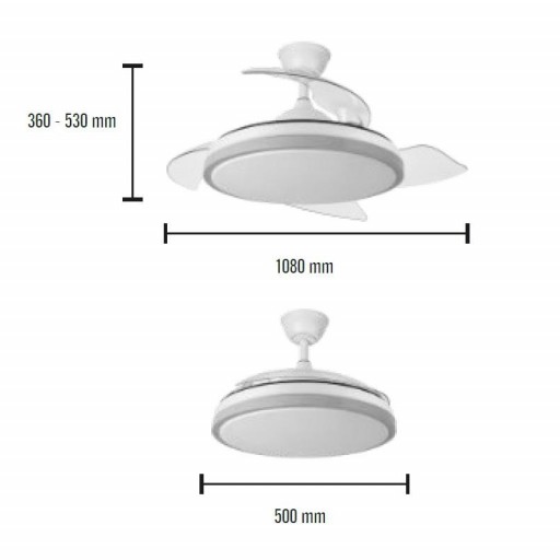 Ventilador DC Aquilone Blanco Haya [4]