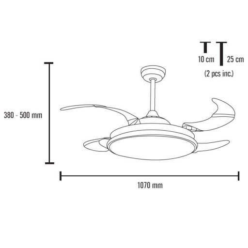 Ventilador DC ZEPHYR  Blanco [3]