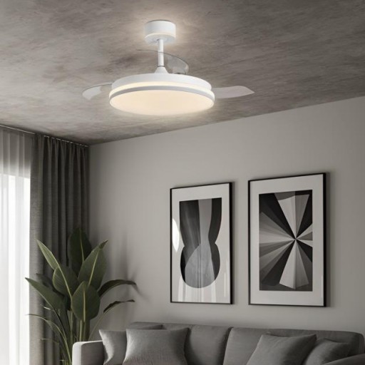 Ventilador Retráctil DC Luxe Blanco  [2]