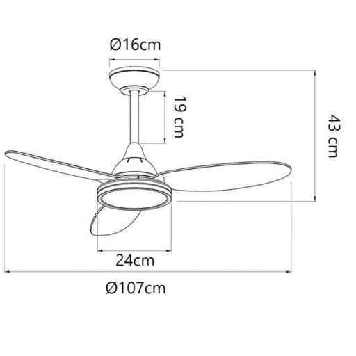 Ventilador Mahón Blanco Motor DC [3]