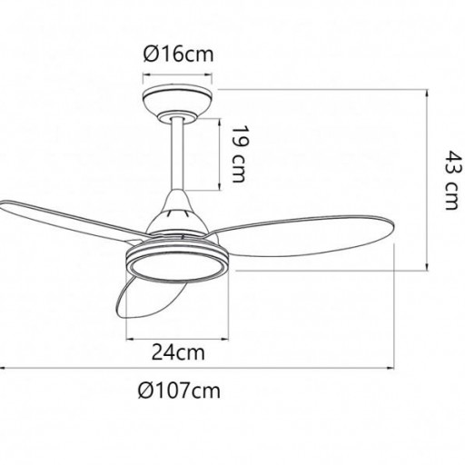 Ventilador Mahón Negro RGB Motor DC [5]