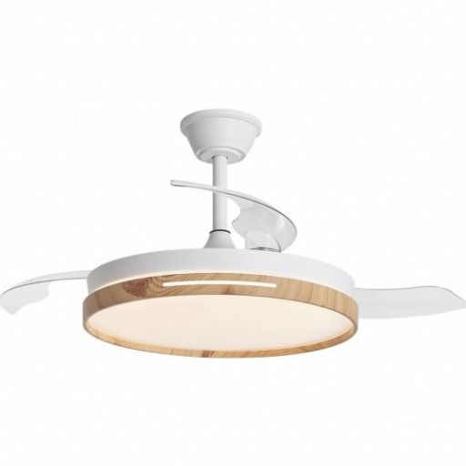 Ventilador Retráctil DC Mini Togo Blanco Madera