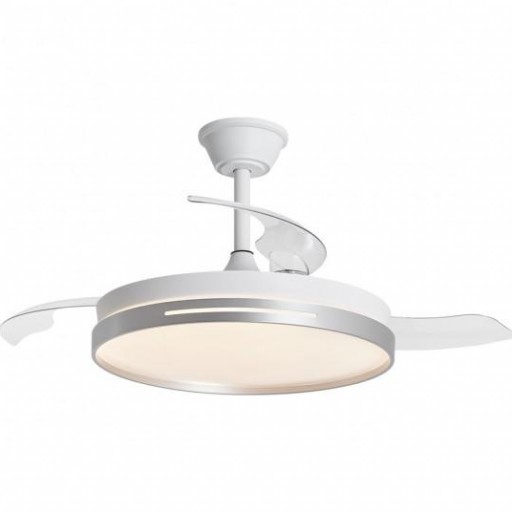 Ventilador Retráctil DC Mini Togo Blanco Plata