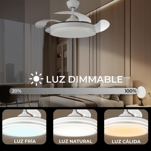 Ventilador Retráctil DC Radiant Blanco [3]