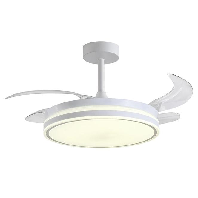 Ventilador Retráctil DC Blanco Rodas Mini
