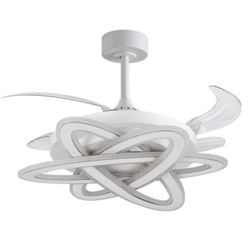 Ventilador Retráctil DC Blanco Saturno Led 200w  [2]
