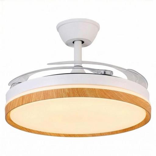 Ventilador Retráctil DC Siroco Blanco Madera [1]