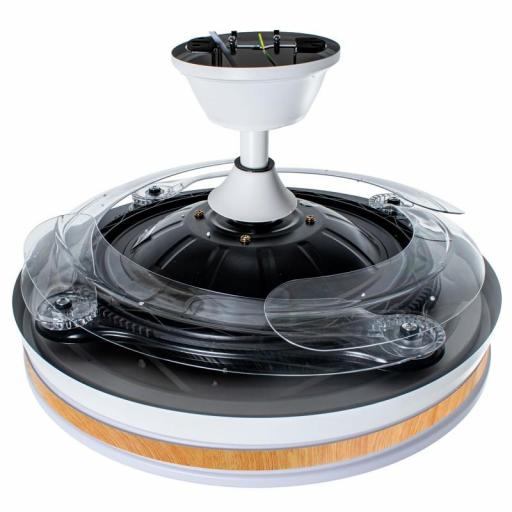 Ventilador Retráctil DC Siroco Blanco Madera [2]
