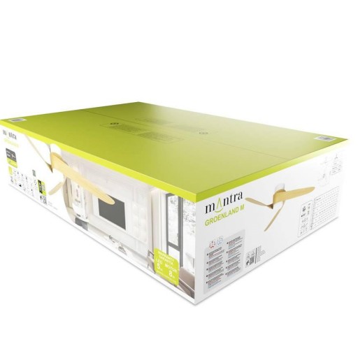 Ventilador Groenland Blanco Madera M Motor DC [5]