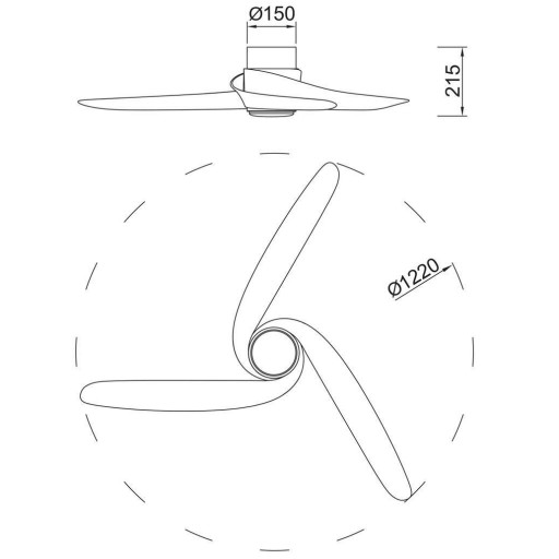 Ventilador Groenland Blanco Madera M Motor DC [4]
