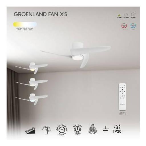 Ventilador Groenland Blanco  XS Motor DC [3]