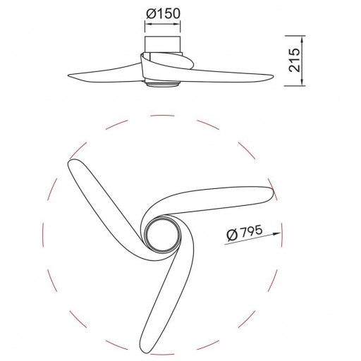 Ventilador Groenland Blanco  XS Motor DC [4]